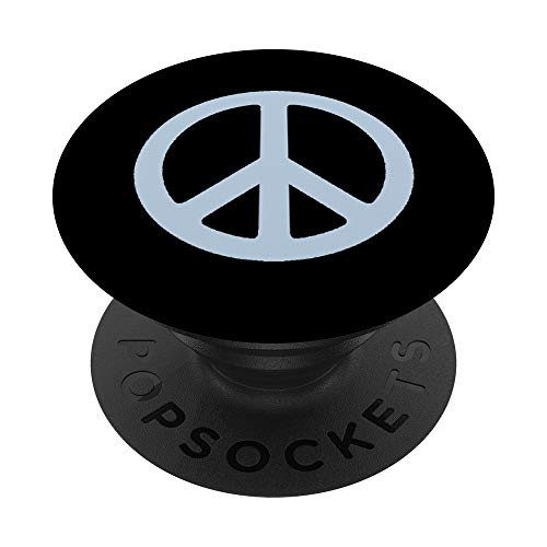 Light Blue Peace Sign PopSockets PopGrip Swappable Grip for Phones  and  Tablets