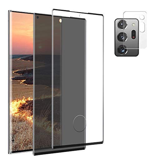 Galaxy Note 20 Ultra Screen Protector 2 Pack1Camera Lens Protectors PrivacyHD Tempered Glass Film Fingerprint Unlock9H Hardness 3D Full Coverage for Samsung Galaxy Note 20 Ultra Galaxy Note 20 Ultra Screen Protector 2 Pack1Camera Lens Protectors PrivacyHD Tempered Glass Film Fingerprint Unlock9H Hardness 3D Full Coverage for Samsung Galaxy Note 20 Ultra