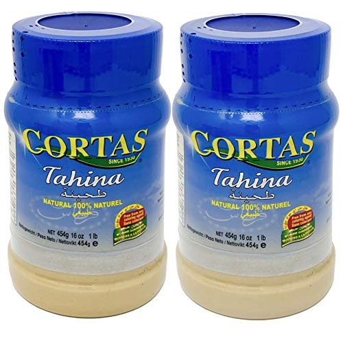 Premium Lebanese Tahini 1 Pound All Natural Sesame Paste Pack of 2