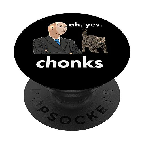 Stonks Guy Oh Yes Chonks Chonky Meme Cat Oh Lawd He Thick PopSockets Grip and Stand for Phones and Tablets
