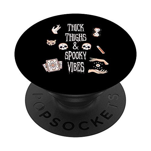 Thick Thighs and Spooky Vibes  Cute Halloween PopSockets Grip and Stand for Phones and Tablets