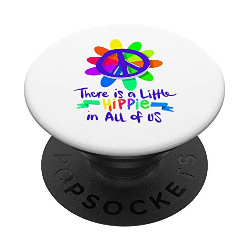 Hippie In All Cute Graphic Peace Sign PopSockets Grip and Stand for Phones and Tablets