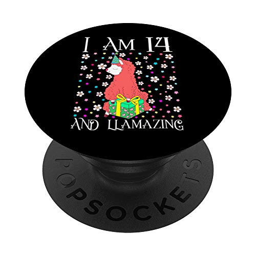 Kids Im 14 Llamazing Gift Girl Llama Happy 14th Birthday PopSockets Grip and Stand for Phones and Tablets Kids Im 14 Llamazing Gift Girl Llama Happy 14th Birthday PopSockets Grip and Stand for Phones and Tablets