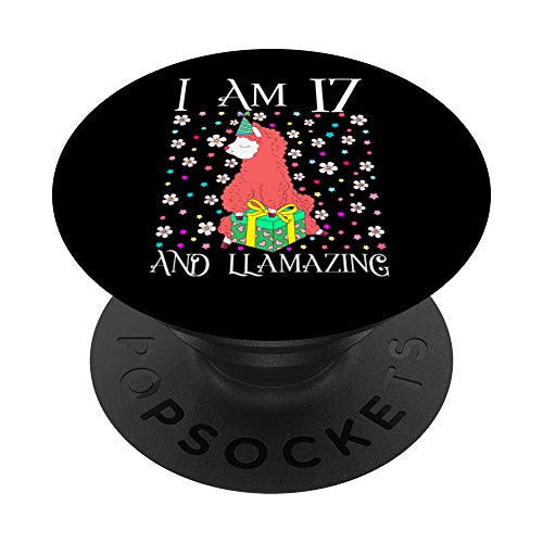 Kids Im 17 Llamazing Gift Girl Llama Happy 17th Birthday PopSockets Grip and Stand for Phones and Tablets Kids Im 17 Llamazing Gift Girl Llama Happy 17th Birthday PopSockets Grip and Stand for Phones and Tablets