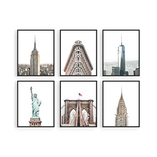 Haus and Hues New York City Wall Art and New York Posters - Set of 6 New York City Posters and NYC Wall Art  New York Wall Decor New York City Skyline NYC Wall Decor  8 x 10 UNFRAMED Haus and Hues New York City Wall Art and New York Posters - Set of 6 New York City Posters and NYC Wall Art  New York Wall Decor New York City Skyline NYC Wall Decor  8 x 10 UNFRAMED