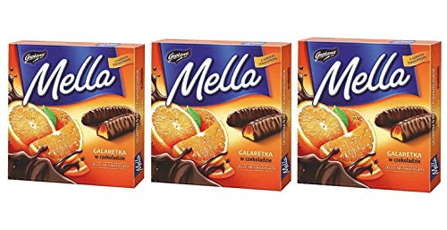 Jutrzenka MELLA Cocolate Coated Orange Jelly Pack of 3 x 6_7 oz_ Product of Poland_ Jutrzenka MELLA Cocolate Coated Orange Jelly Pack of 3 x 6_7 oz_ Product of Poland_