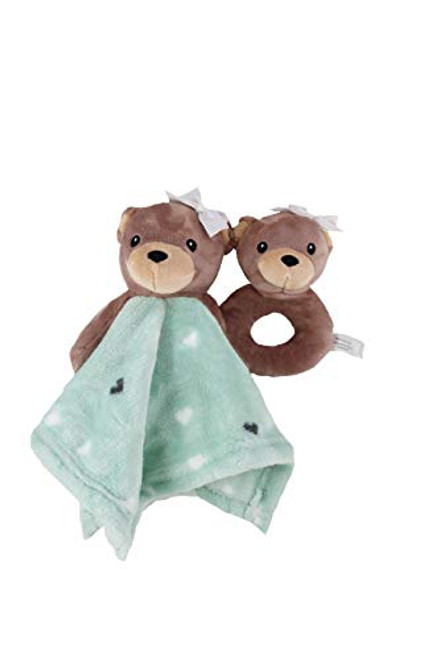 Lila and Jack Baby Lovey - Security Blankets Baby Stuffed Plush Animal Blanket Soft Toy - Baby and Toddler Security Blanket 16x16 Elephant Mint Bear Lovey Rattle Set Lila and Jack Baby Lovey - Security Blankets Baby Stuffed Plush Animal Blanket Soft Toy - Baby and Toddler Security Blanket 16x16 Elephant Mint Bear Lovey Rattle Set