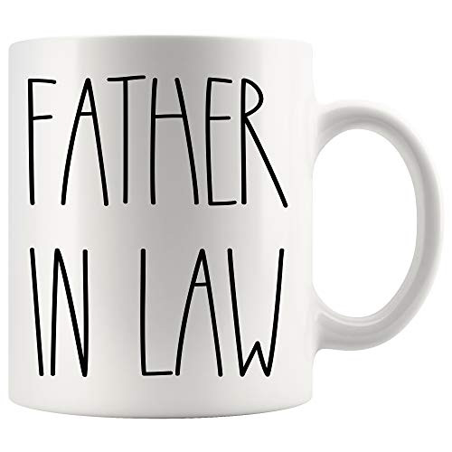Father-In-Law Coffee Mug  Father-In-Law Rae Dunn Inspired  Rae Dunn Style  Birthday - Fathers Day  Family Coffee Mug Birthday Present For The Best Father-In-Law Ever Mug 11oz