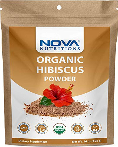 Nova Nutritions Certified Organic Hibiscus Flower Powder 16 OZ 454 Gram Nova Nutritions Certified Organic Hibiscus Flower Powder 16 OZ 454 Gram