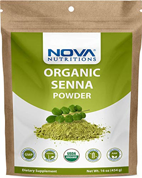 Nova Nutritions Certified Organic Senna Powder 16 OZ 454 Gram - an Ayurvedic Herb Nova Nutritions Certified Organic Senna Powder 16 OZ 454 Gram - an Ayurvedic Herb