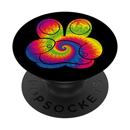 Dog Paw Peace Sign Tie Dye Hippies PopSockets Grip and Stand for Phones and Tablets Dog Paw Peace Sign Tie Dye Hippies PopSockets Grip and Stand for Phones and Tablets