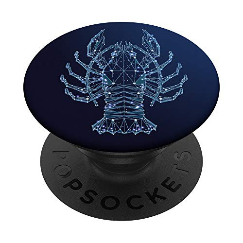 Cancer the Crab Digital Astrology Star Sign PopSockets Grip and Stand for Phones and Tablets