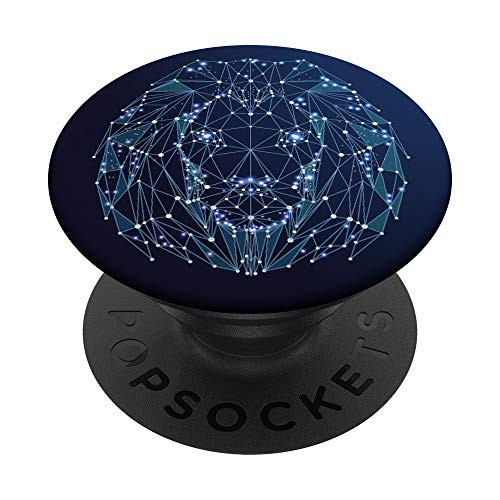Leo the Lion Digital Astrology Star Sign PopSockets PopGrip Swappable Grip for Phones  and  Tablets