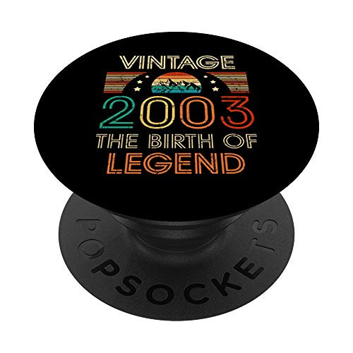 Retro Vintage 2003 17th Birthday Gifts 17 Year Old 17th Bday PopSockets Grip and Stand for Phones and Tablets