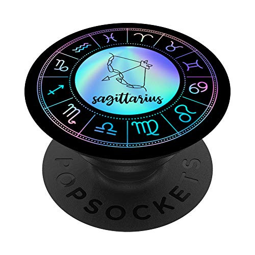 Sagittarius Zodiac-Sign November-December Birthday Gift PopSockets PopGrip Swappable Grip for Phones  and  Tablets