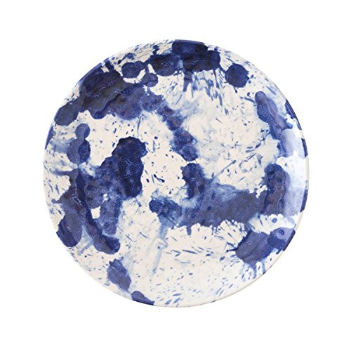 Juliska Al Fresco Splatter & Spin Melamine Indigo Dessert/Salad Plate