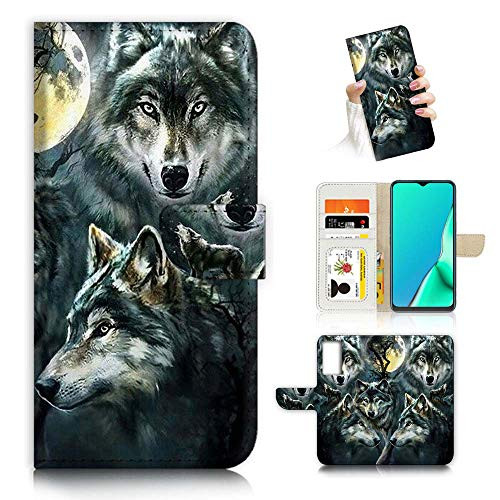 for Samsung Note 20 Galaxy Note 20 Designed Flip Wallet Phone Case Cover A31043 Spiritual Wolf 31043
