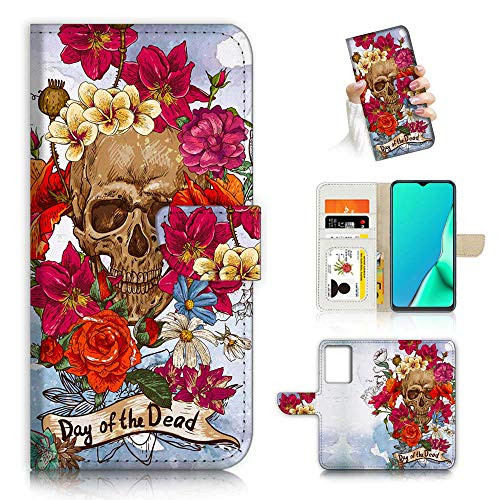 for Samsung Note 20 Ultra Galaxy Note 20 Ultra Designed Flip Wallet Phone Case Cover A21396 Flower Sugar Skull 21396