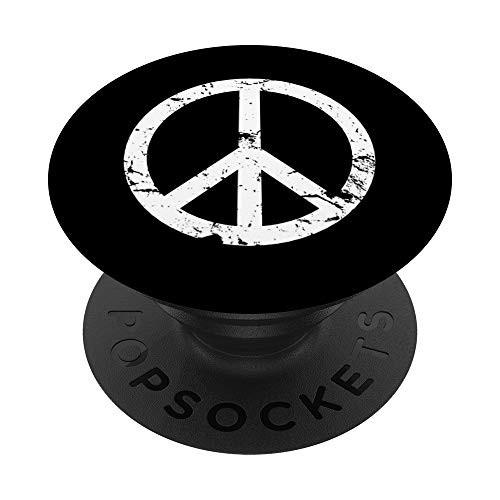 Peace Sign Vintage  Distressed Design PopSockets PopGrip Swappable Grip for Phones  and  Tablets