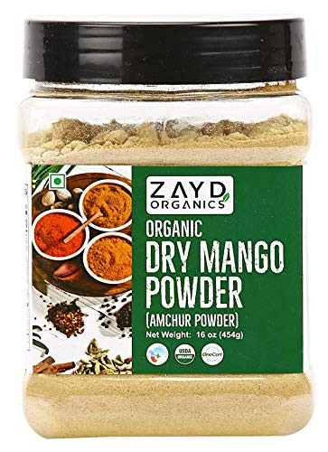 Zayd Organics Amchur Powder Dry Mango Ground USDA Organic 16oz 454g
