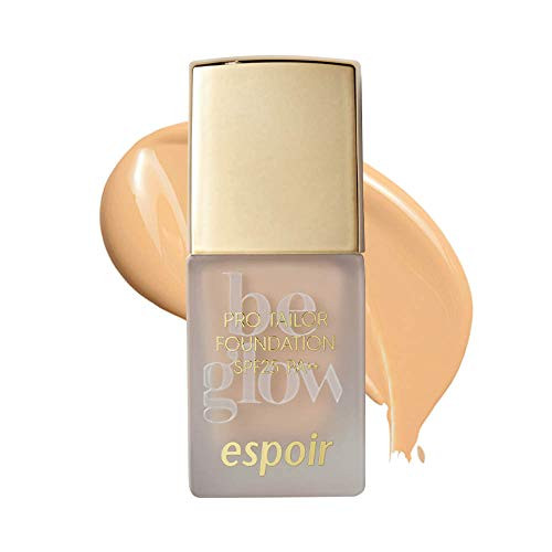 ESPOIR Pro Tailor Foundation Be Glow SPF25 PA 10ml 5 Tan  Natural Cover for Blemishes and Long-Lasting Beautiful Radiance that Makes Skin Look Good