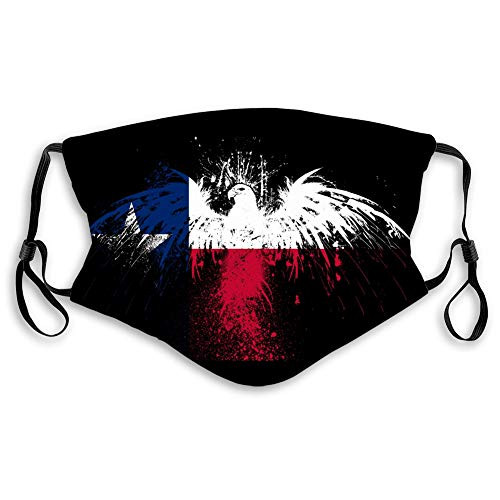 NYNELSONG Adjustable Earloop Face Anti Dust face Cover for Men and Women Texas Flag Backgrounds NYNELSONG Adjustable Earloop Face Anti Dust face Cover for Men and Women Texas Flag Backgrounds