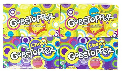 Gobstopper Candy Variety Pack of 2 Flavors Everlasting and Chewy 2 of each total of 4 Gobstopper Candy Variety Pack of 2 Flavors Everlasting and Chewy 2 of each total of 4