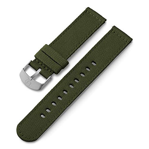 Timex 20mm Fabric Strap  Green with Silver-Tone Buckle