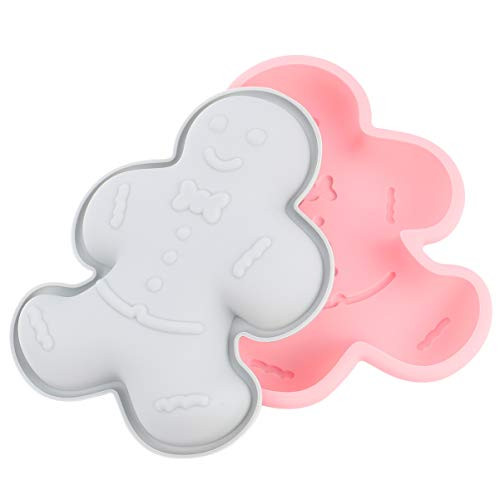 Hemoton 2Pc Gingerbread Cake Mold Christmas Cake Pan Silicone Gingerbread Man Baking Pan Christmas Cake Molds Xmas Baking Supplies Assorted Color Hemoton 2Pc Gingerbread Cake Mold Christmas Cake Pan Silicone Gingerbread Man Baking Pan Christmas Cake Molds Xmas Baking Supplies Assorted Color