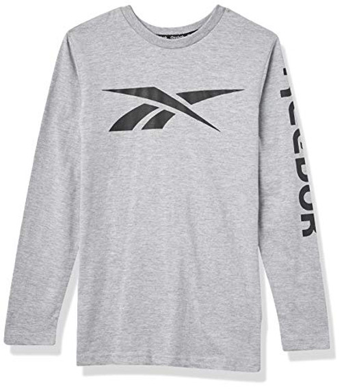 Reebok Boys LS T-Shirt H_Grey L14-16 Reebok Boys LS T-Shirt H_Grey L14-16