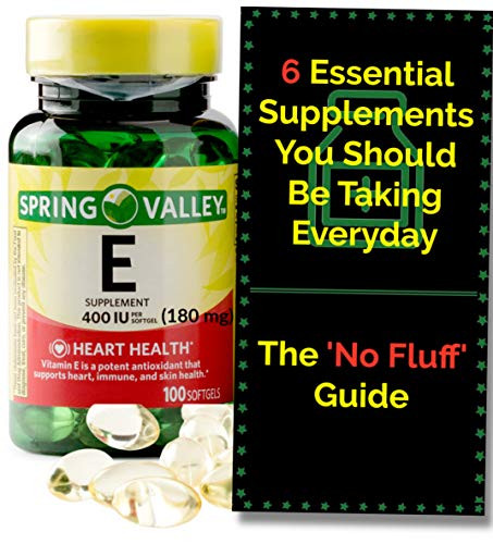 Vitamin E Softgels for Immune  and  Skin Health 400iu 180 mg 100ct  - No Fluff Supplement Guide©