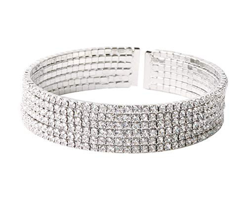 18k Rose Gold Plated Cubic Zirconia Cuff Bangle Sparkly Rhinestone Bridal Wedding Statement Bracelet Platinum Plated 18k Rose Gold Plated Cubic Zirconia Cuff Bangle Sparkly Rhinestone Bridal Wedding Statement Bracelet Platinum Plated