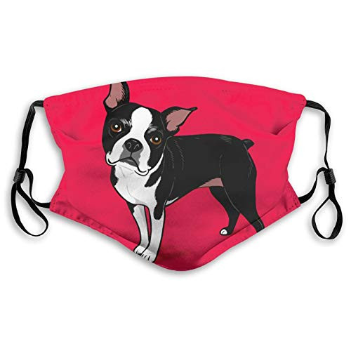ETHAICO Fillter Face Cloth for Mens and Womens?Animal Dog Boston Terrier?Cold Mouth Dustproof Double Protection ETHAICO Fillter Face Cloth for Mens and Womens?Animal Dog Boston Terrier?Cold Mouth Dustproof Double Protection