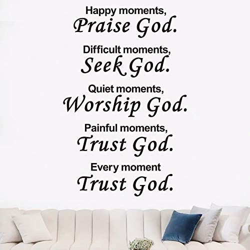 AnFigure Quotes Wall Decal Bible Verse Wall Decal Religious Scripture Biblical Home Art Decor Vinyl Stickers Happy Moments Praise God Difficult Seek Quiet Worship Painful Trust Every Trust 18x27_6 AnFigure Quotes Wall Decal Bible Verse Wall Decal Religious Scripture Biblical Home Art Decor Vinyl Stickers Happy Moments Praise God Difficult Seek Quiet Worship Painful Trust Every Trust 18x27_6