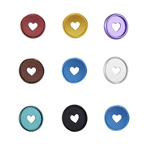 Bling World 80 PCS Planner Book Binding Discs1Inch and 1_37Inch Multicolor Plastic Book Binding Ring Discs in 8 Colors Heart Notebook Binding Discs for DIY Notebooks Planners and Add Extra Pages