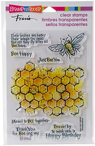 STAMPENDOUS Clear Stamp Set, Honeycomb Wishes