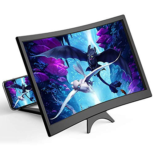 DRIDOUAM 14 HD Curved Phone Screen Magnifier 3D Amplifier Projector Magnifing Screen Enlarger for Movies Videos and Gaming with Foldable Stand Compatible with All Smartphones DRIDOUAM 14 HD Curved Phone Screen Magnifier 3D Amplifier Projector Magnifing Screen Enlarger for Movies Videos and Gaming with Foldable Stand Compatible with All Smartphones