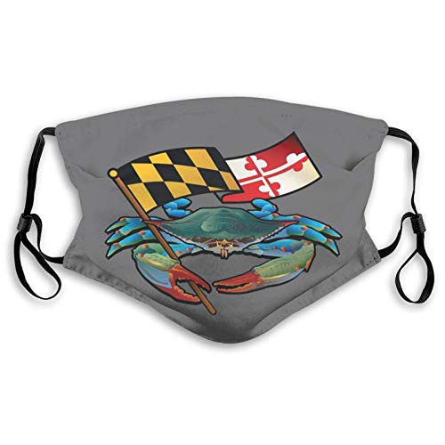 Fillter Face Cloth For anyoneMan and womanBlue Crab Maryland Flag?Cold Mouth Dustproof Double Protection Fillter Face Cloth For anyoneMan and womanBlue Crab Maryland Flag?Cold Mouth Dustproof Double Protection