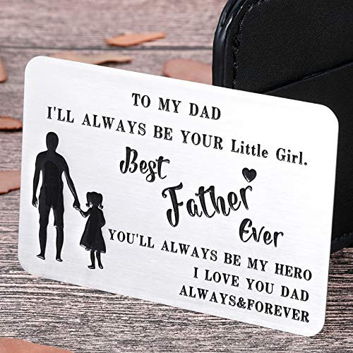 Daughter To Dad Wallet Insert Card Gifs For Dad Fathers Day Gifs Dad Valentine Birthday From Daughter To Step Dad To Be Husband Kids I Love You Father Of The Bride Step Father Figure Men