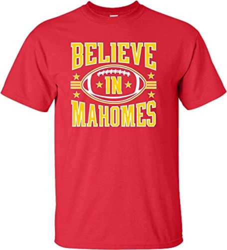Go All Out YXL 18-20 Red Youth Believe in Mahomes T-Shirt