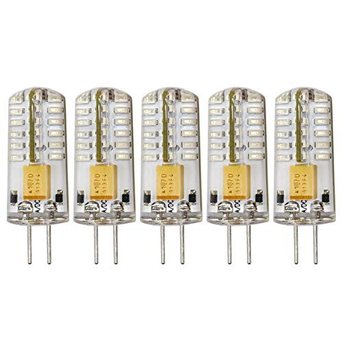 Red Light Bulbs G4 LED Bulb T3 JC Bi-Pin Base Light Bulb 2_5W ACDC 12V 20W Halogen Replacement Not-Dimmable 48x3014 SMD Landscape Bulbs 5-Pack