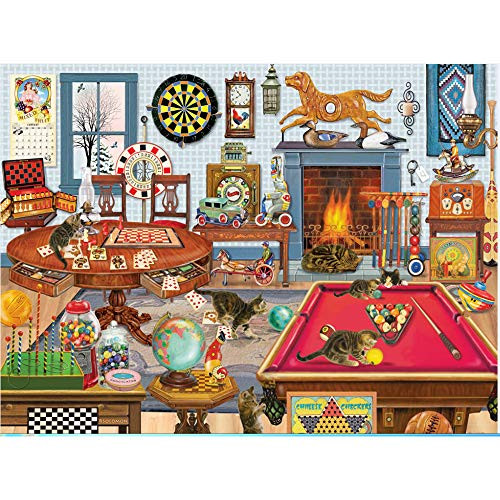 1000 Piece Puzzles for Adults Jigsaw Puzzles Dogs in The Living Room with Kentucky Derby Decor Puzzles Educational Toys Jigsaw Puzzles 1000 Pieces for Kids Age 14 BBL-CatsPlayCard