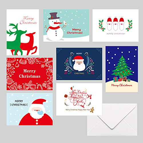 24 Cute Christmas Cards Assorted Joyful Christmas Greeting Cards in 8 Unique Designs- Merry Christmas Greetings- Family Christmas Cards- Bulk Assorted Christmas Cards with Envelopes 4 x 6 Inches 24 Cute Christmas Cards Assorted Joyful Christmas Greeting Cards in 8 Unique Designs- Merry Christmas Greetings- Family Christmas Cards- Bulk Assorted Christmas Cards with Envelopes 4 x 6 Inches