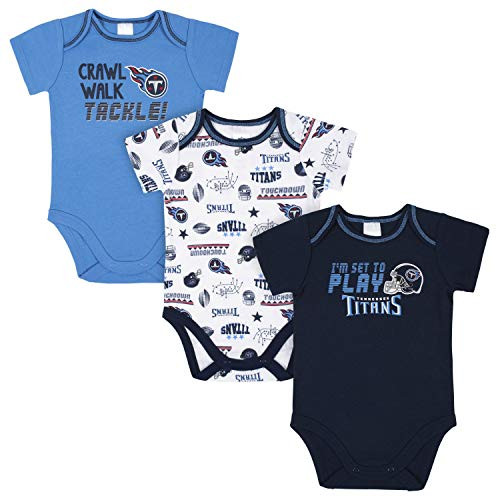 NFL Tennessee Titans 3 Pack Short Sleeve Bodysuit BlueWhite Tennessee Titans 18 Months NFL Tennessee Titans 3 Pack Short Sleeve Bodysuit BlueWhite Tennessee Titans 18 Months