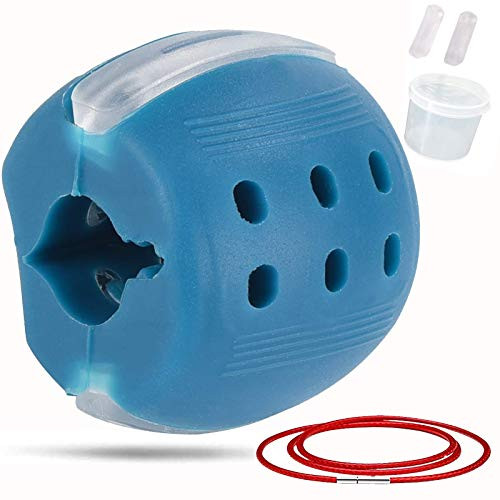 Jaw Exerciser And Neck Toning Exerciser jawline exerciser Device Fitness Ball Neck Exerciser Stretching Device Define Your Jawline Slim and Tone Your Face Blue