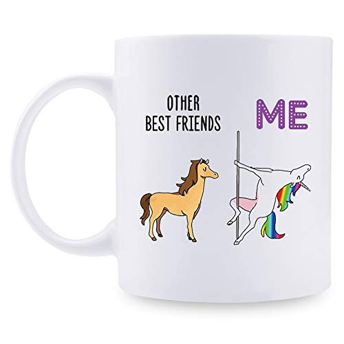 shefine Best Friend Coffee Mugs - Other Best Friends Unicorn Gifts Mug for Women Men Him Her - 11oz Best Birthday Present Ideas for Best Friend BFF Me