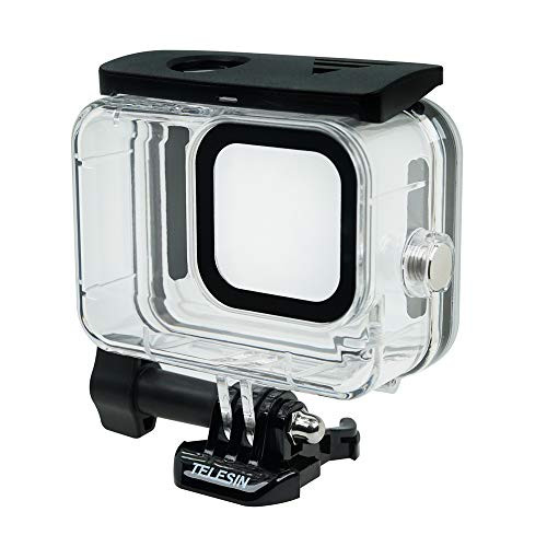 TELESIN Hero 9 Waterproof Housing Hero 9 Waterproof Case 60M196FT Underwater Protective Diving Case with Quick Release Mount for Gopro Hero 9