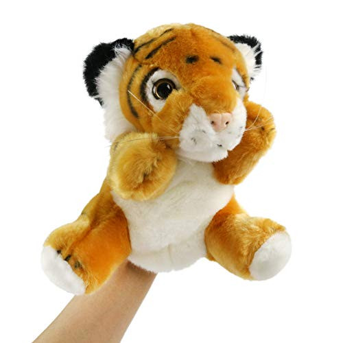 SpecialYou Tiger Hand Puppet Zoo Animal Puppets Jungle Friends Plush Toy for Imaginative Play Storytelling Teaching Preschool  and  Role-Play 8