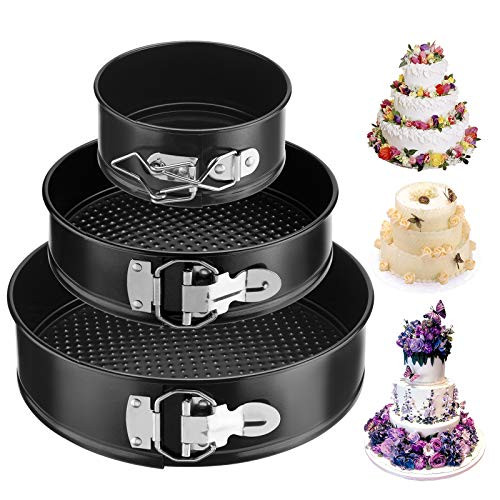 Tobepico Non-Stick Springform Pan with Removable Bottom Cake Pans Set ?3 Round Baking Pans 479 Premium Leakproof Bakeware Cheesecake Cake Pan for Made Cheesecakes Pizzas and Quiches_