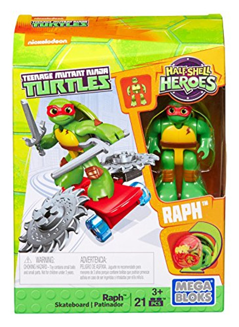 Mega Bloks Teenage Mutant Ninja Turtles Half-Shell Heroes Raph with Skateboard
